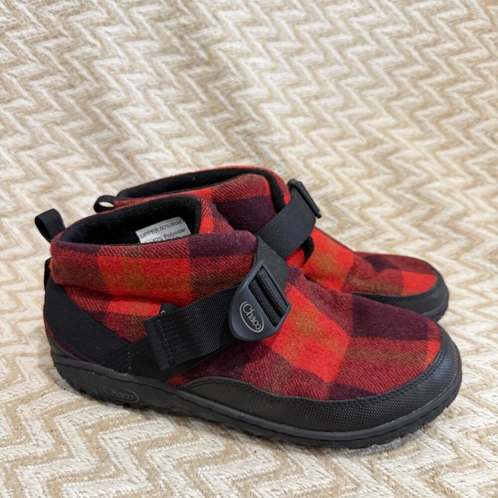 Chaco Women’s Ramble Plaid Wool Indoor Outdoor Slip Ankle Bootie Slipper